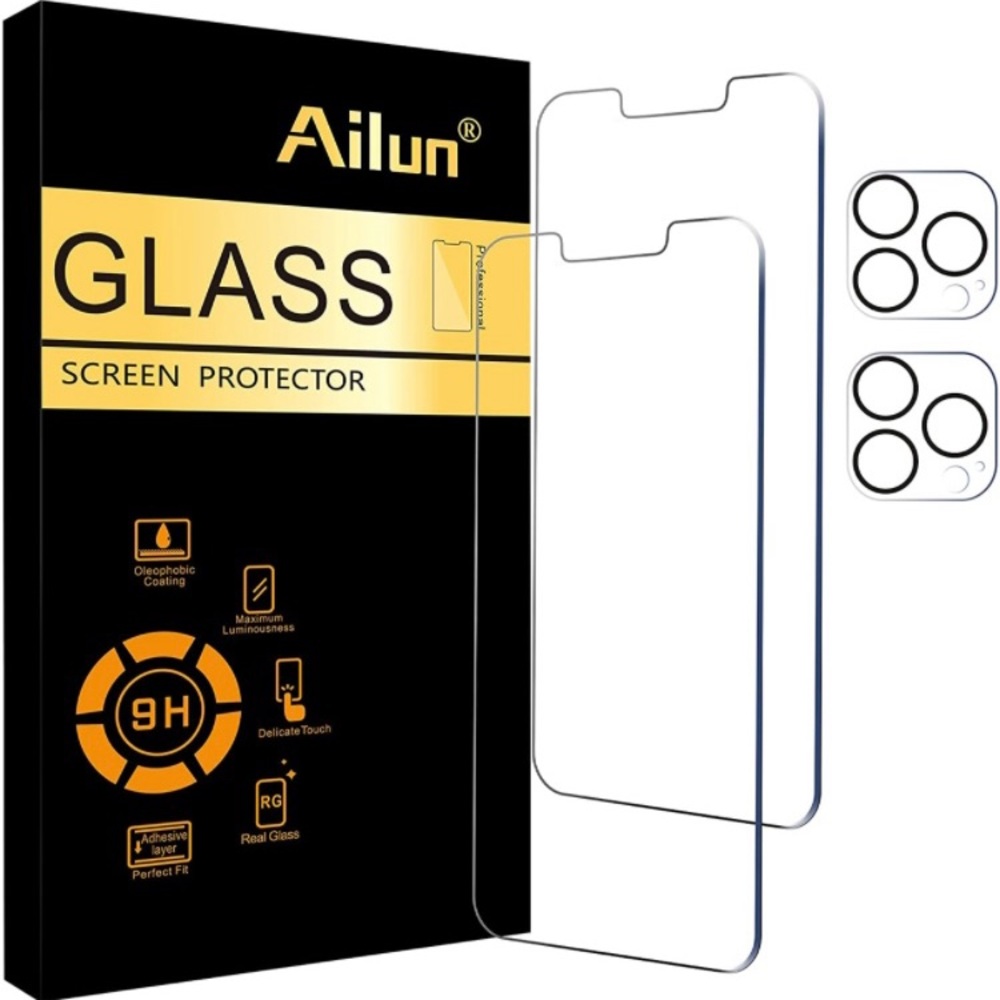 NWT Ailun Glass Screen Protector (front & camera) iPhone 13 Pro (2 pack)